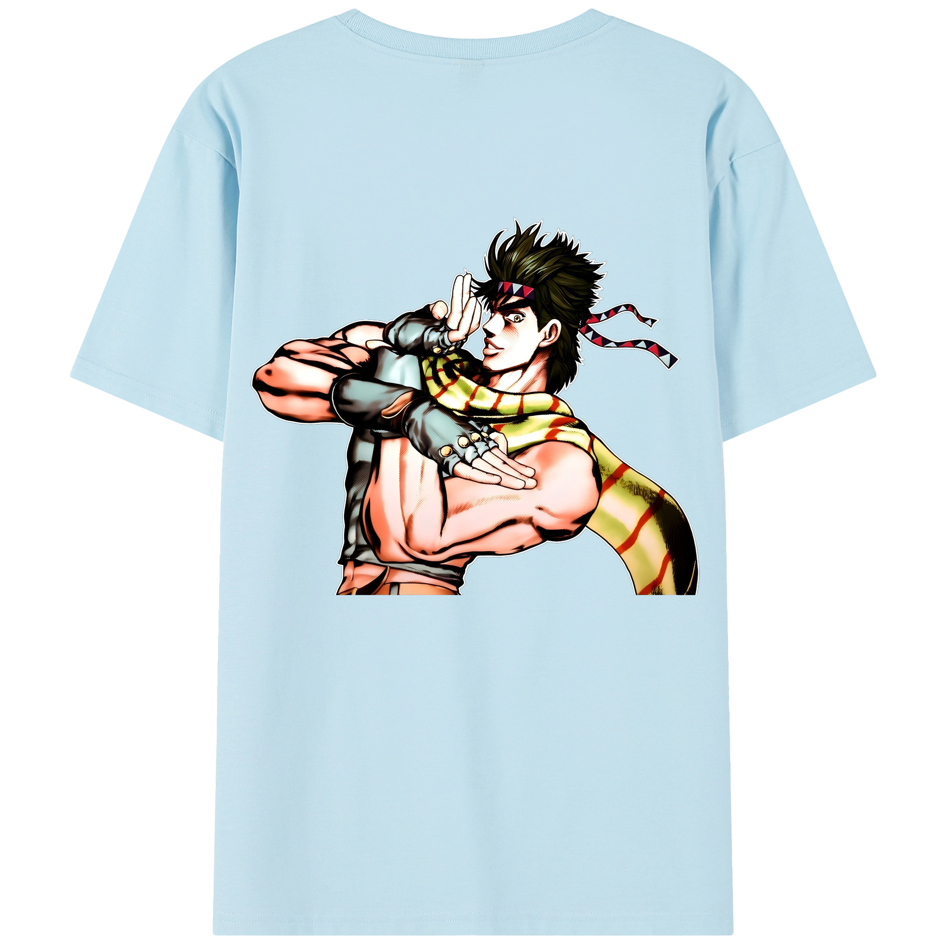 （画像用） ジョジョの奇妙な冒険 ジョセフ?ジョースター JoJo's Bizarre Adventure Joseph Joestar 綿100％半袖Tシャツ（背面プリント）